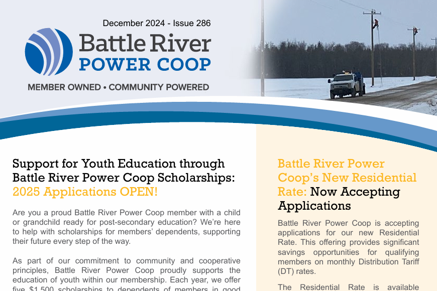 Battle River December 2024 Newsletter Header