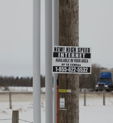 signs on a power pole