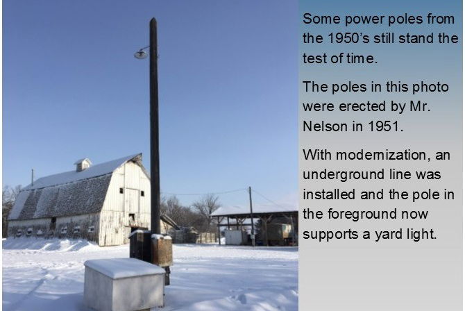 power pole erected in 1951